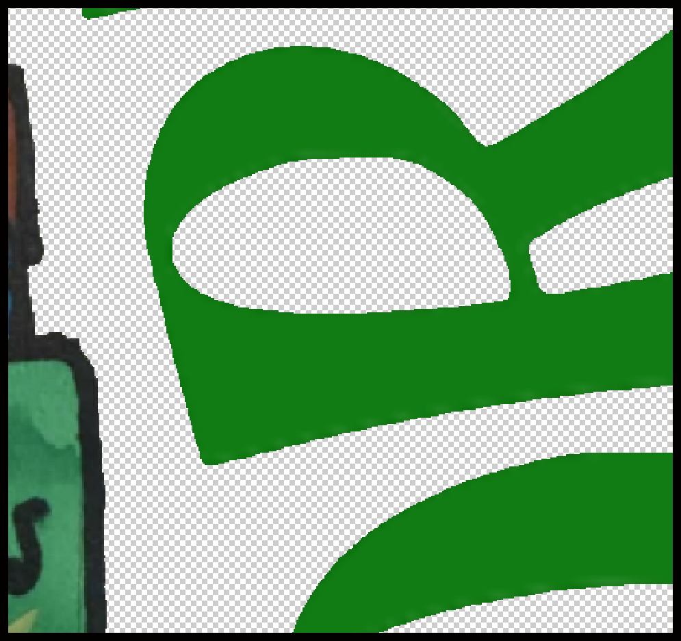 After transparent pixel cleanup